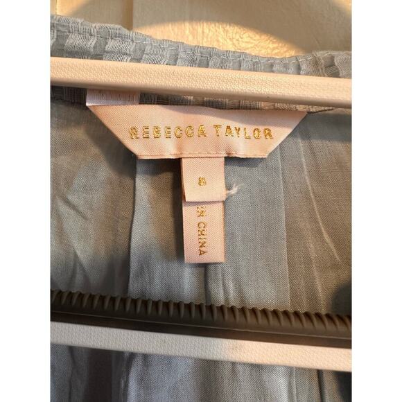 Rebecca Taylor Puff-Sleeve Bubble-Hem Dress Size 8 - Picture 8 of 10